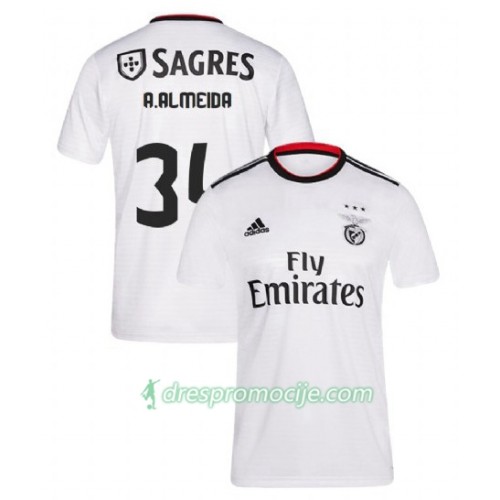 Benfica Dres Andre Almeida 34 Gostujući 2018/19 Kratkih Rukava Benfica Dres Andre Almeida 34 Gostujući 2018/19 Kratkih Rukava